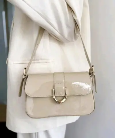 Cartera de Hombro Beige Elegante - miniatura 3