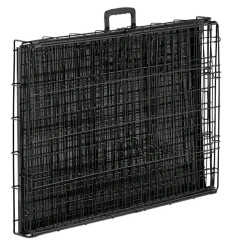 Jaula plegable para perros de metal negra - 4