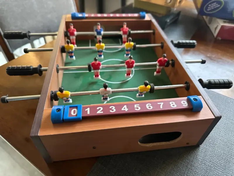 Mini taca taca de madera para mesa