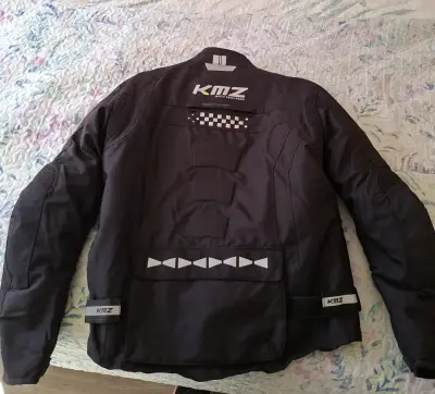 Chaqueta de moto impermeable KMZ negra - miniatura 2