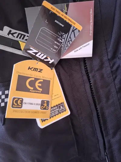 Chaqueta de moto impermeable KMZ negra - miniatura 6