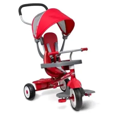 Triciclo infantil rojo Radio Flyer con manillar ajustable - miniatura 5