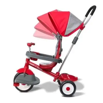 Triciclo infantil rojo Radio Flyer con manillar ajustable - miniatura 6