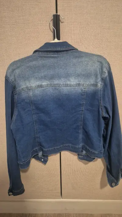Chaqueta de mezclilla azul Shein para mujer - miniatura 3