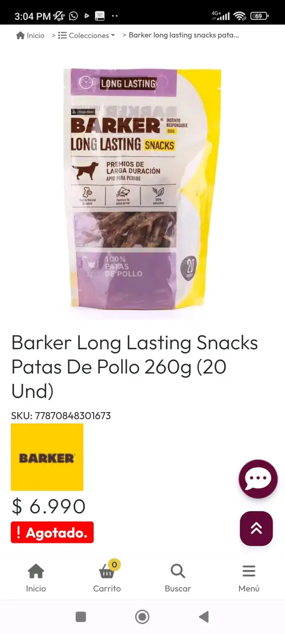 Snacks para perros Barker Long Lasting - 2