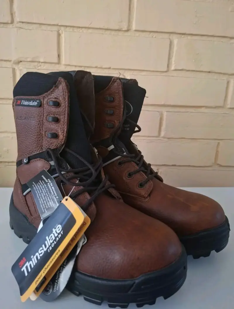 Botas de cuero marrón con aislamiento Thinsulate