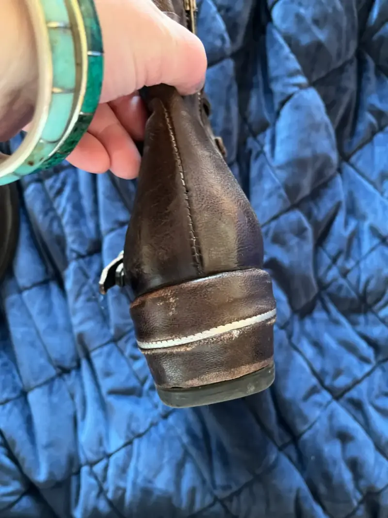 Botines de cuero AS98 marrón con hebillas y cierre - 6