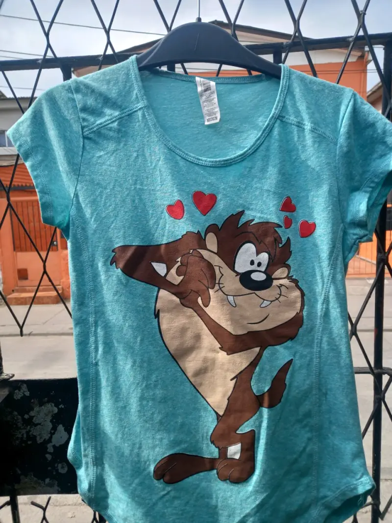 Polera azul con estampado de Taz