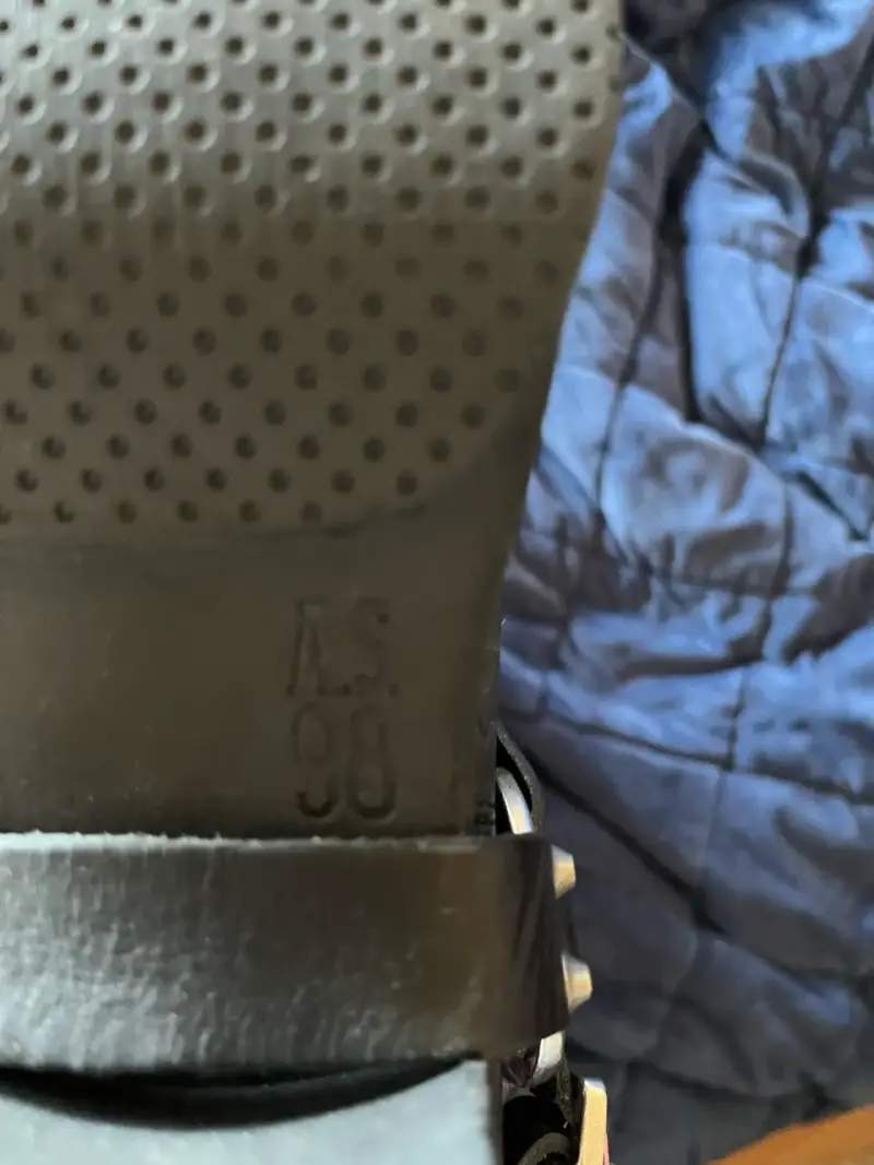 Botines de cuero AS98 negro con hebillas y tachas - 6