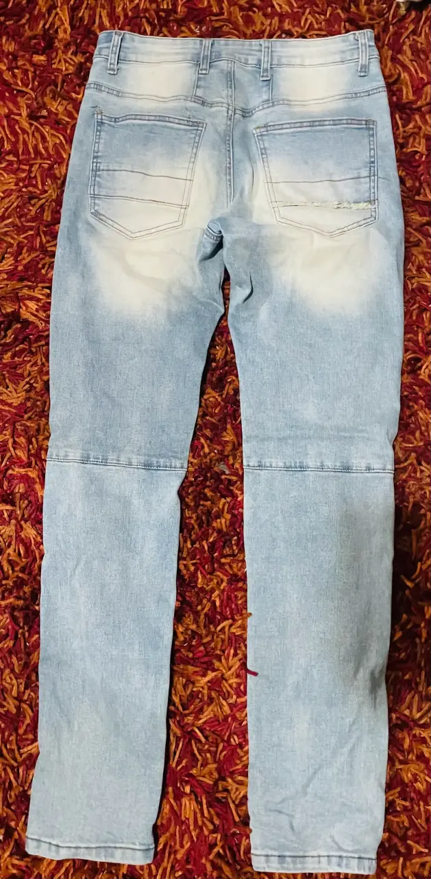 Jeans de Hombre Desgastados Azul Claro - 2