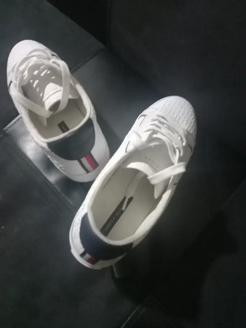 Zapatillas blancas de cuero sintético para hombre - 1