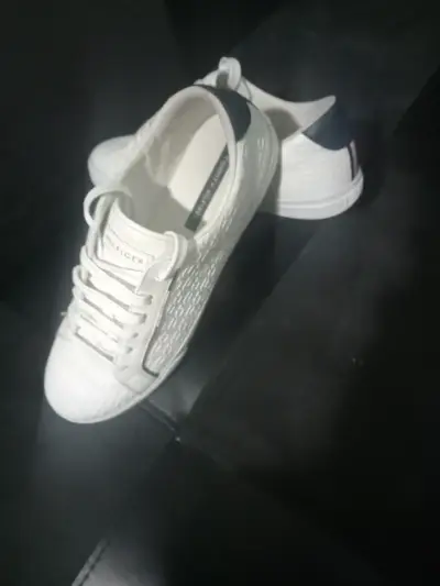 Zapatillas blancas de cuero sintético para hombre - miniatura 2