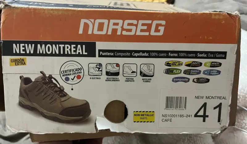 Zapatos de seguridad Norseg Montreal café talla 41 - 3