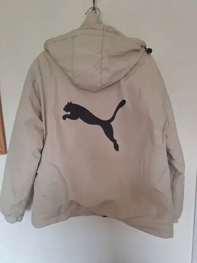 Chaqueta beige con capucha Puma para hombre - miniatura 2