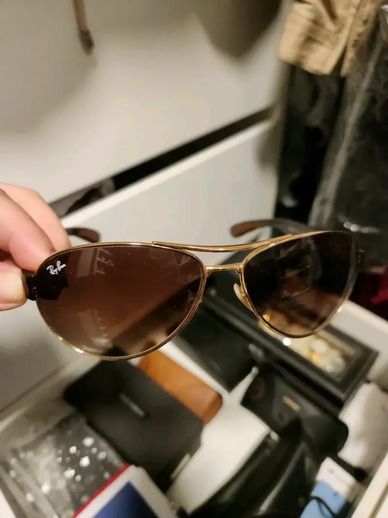 Gafas de sol Ray-Ban aviador doradas - 2