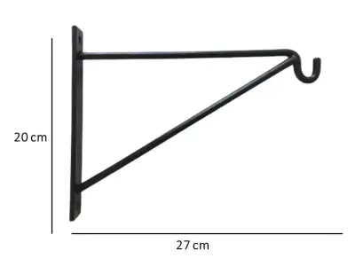 Soporte de pared metálico para macetas - miniatura 2