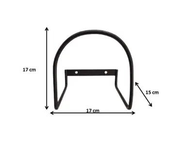 Soporte de pared para manguera metálico - miniatura 2