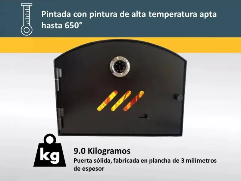 Puerta de horno con pintura resistente al calor - 1