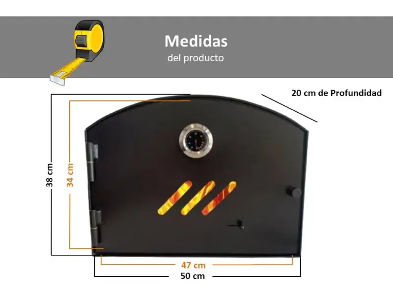 Puerta de horno con pintura resistente al calor - 3
