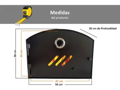 Puerta de horno con pintura resistente al calor - miniatura 3