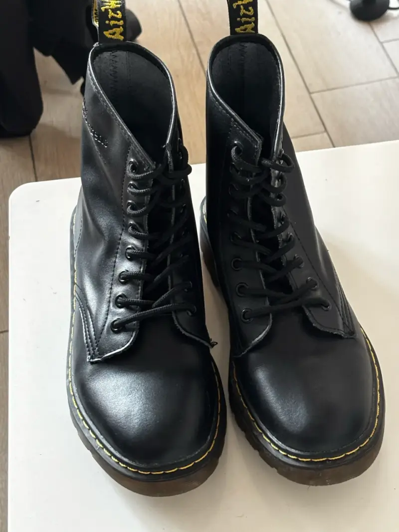 Botas negras de cuero 42, 7,5 UK - 2