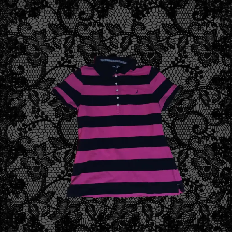 Polera Polo Rayada Mujer Nautica