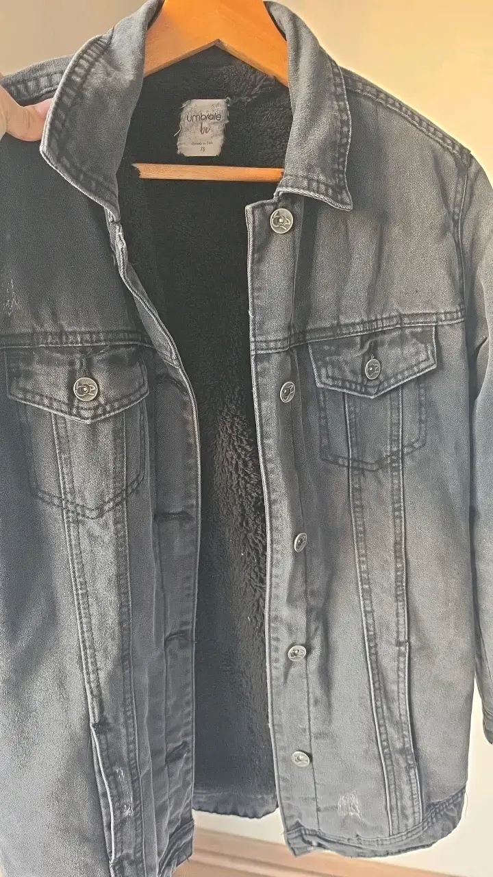 Chaqueta de mezclilla gris con chiporro - 2