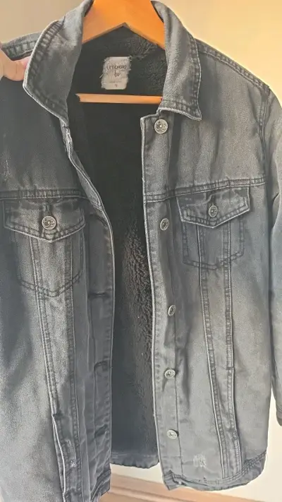 Chaqueta de mezclilla gris con chiporro - miniatura 2