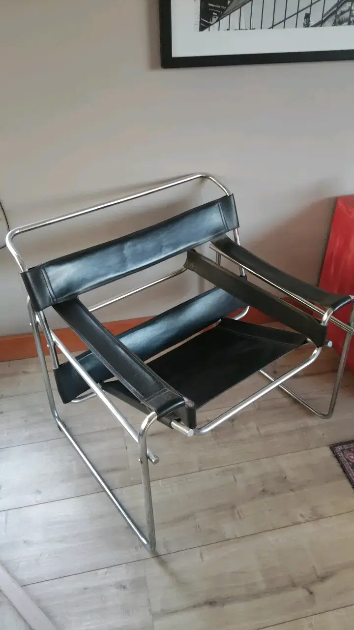 Silla Wassily cuero negro - 2