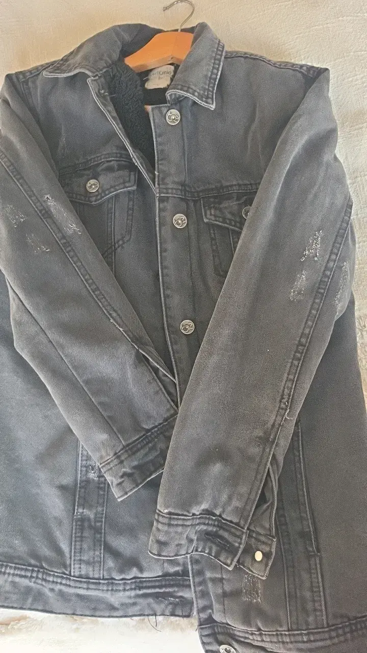Chaqueta de mezclilla gris con chiporro - 6