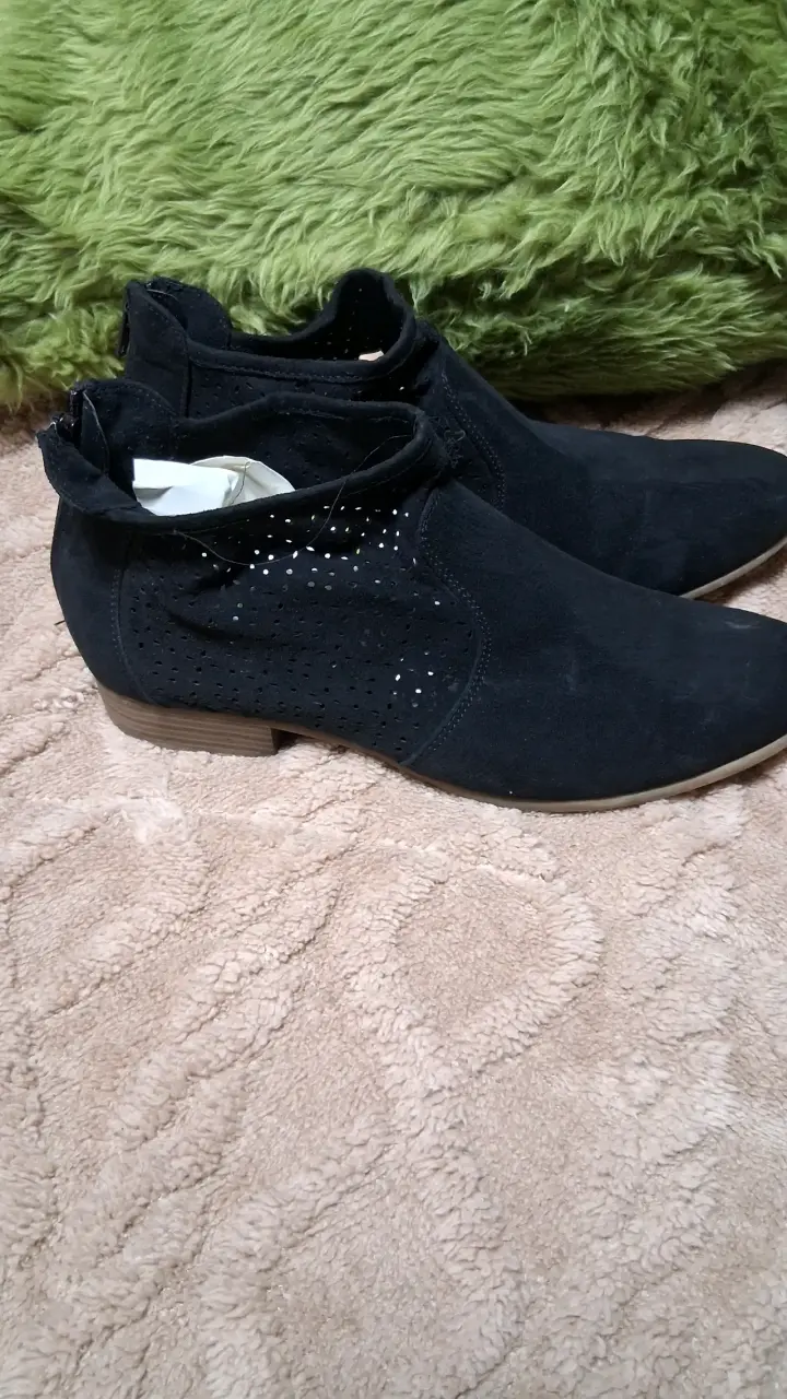 Botines negros de gamuza para mujer - 3