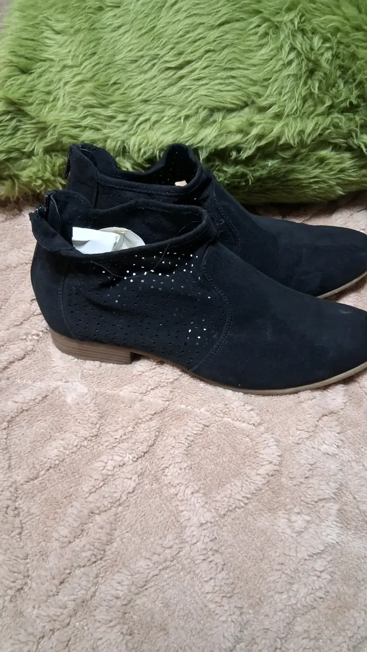Botines negros de gamuza para mujer - 4