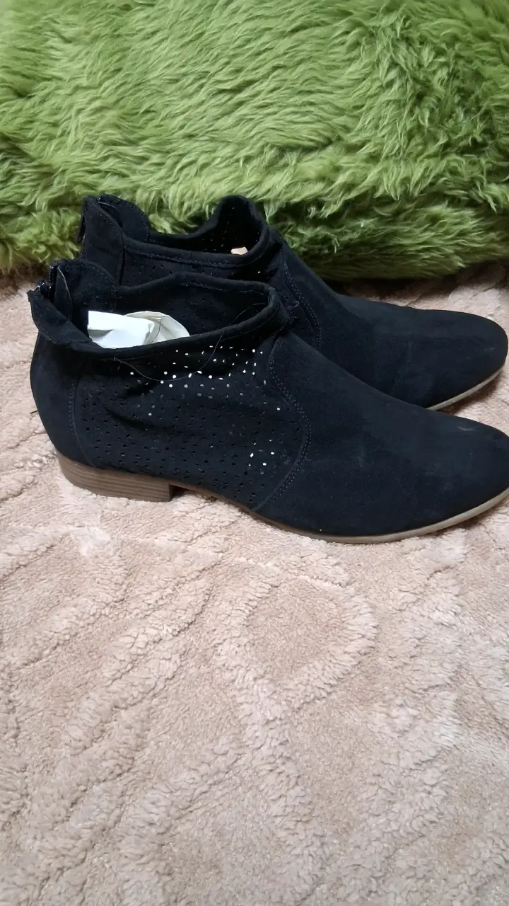 Botines negros de gamuza para mujer - 5