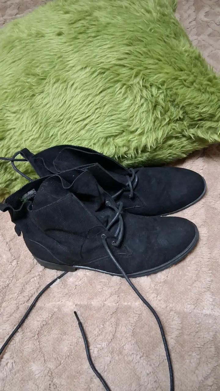 Botines negros de gamuza para mujer - 2