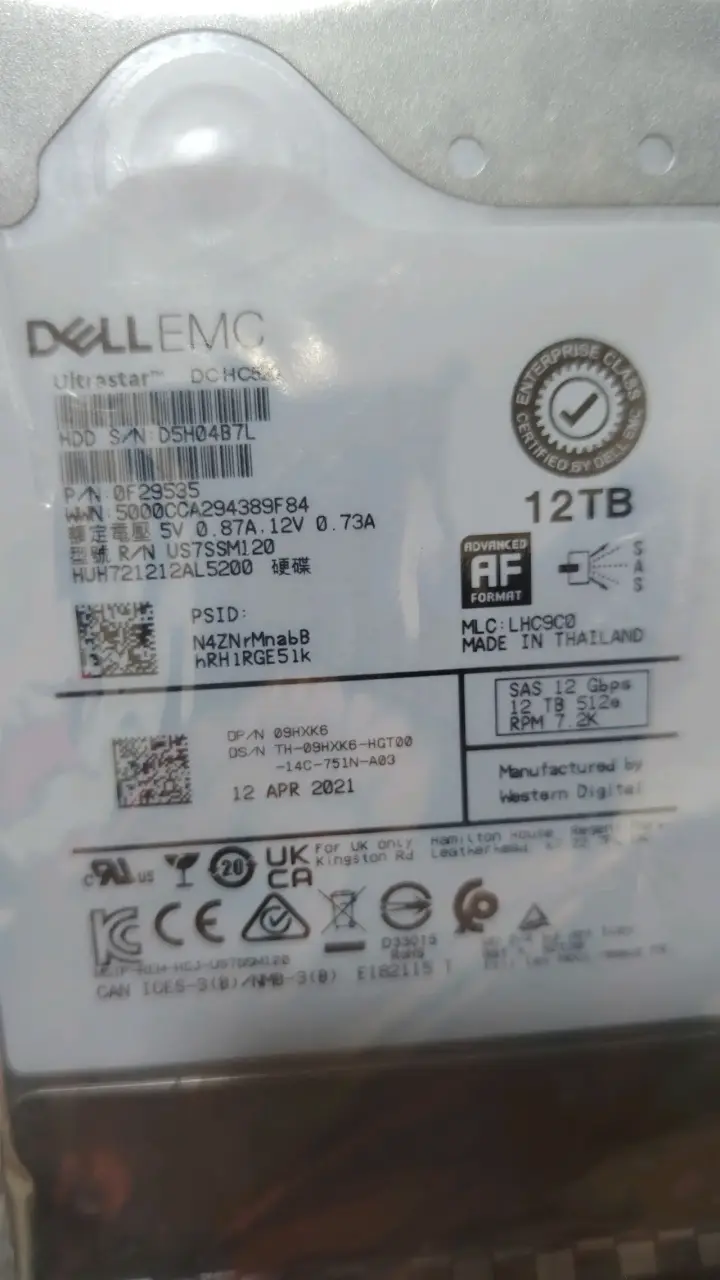 Disco Duro Dell EMC Ultrastar 12TB - 2
