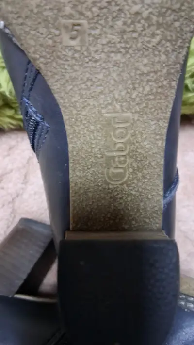 Botines de cuero negro con tacón para mujer - miniatura 6
