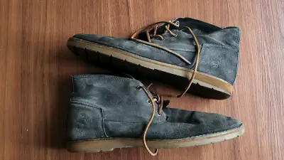 Botines Haka Honu de Cuero gamuza verde oscuro - miniatura 3