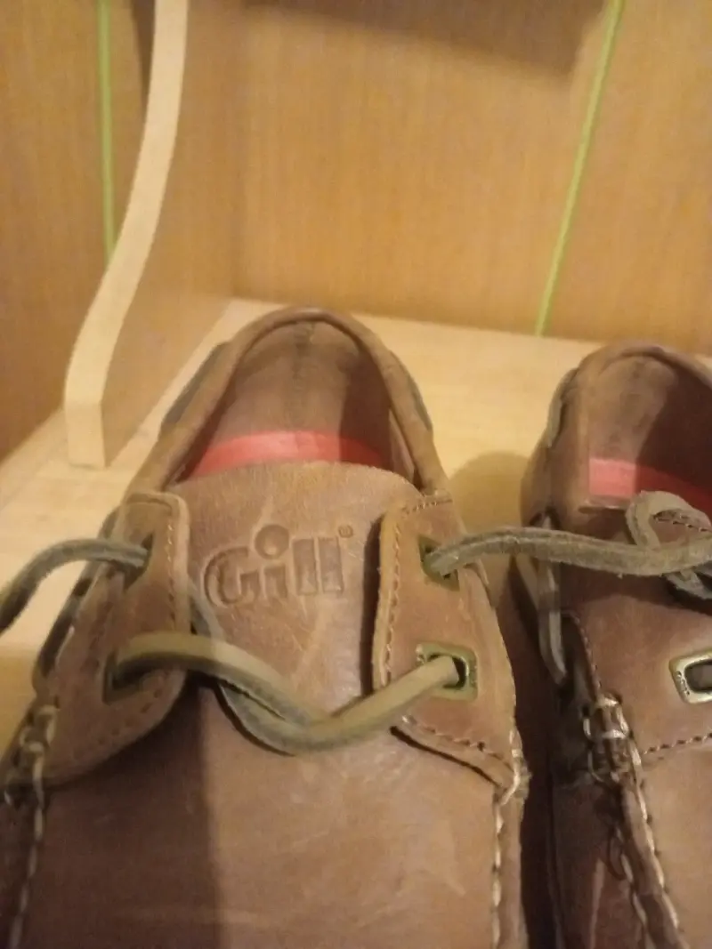 Zapatos náuticos de cuero marrón para hombre - 5