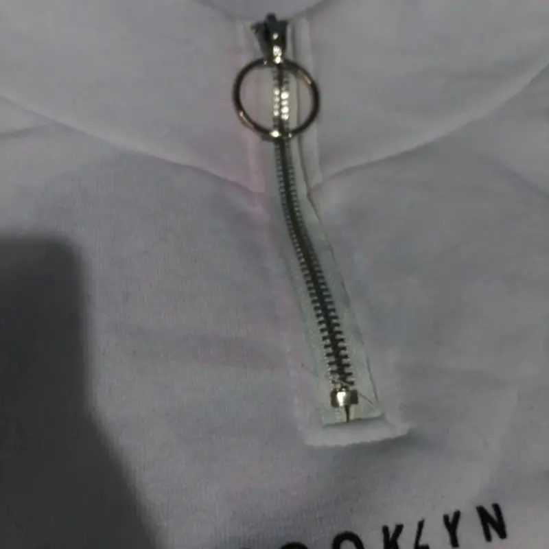 Polerón blanco con cierre y estampado Brooklyn - 2