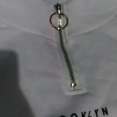 Polerón blanco con cierre y estampado Brooklyn - miniatura 2