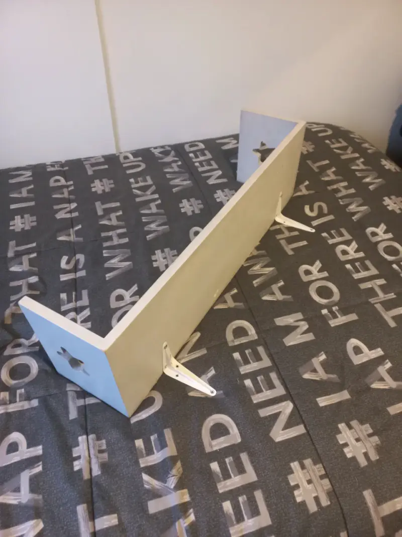 Estante de madera blanco para pared - 2