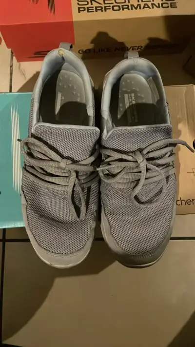 Zapatillas gris Skechers Talla 37.5 - miniatura 1