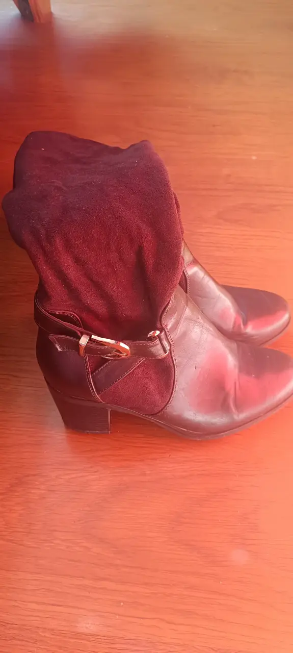 Botas marrón con tacón medio - 5