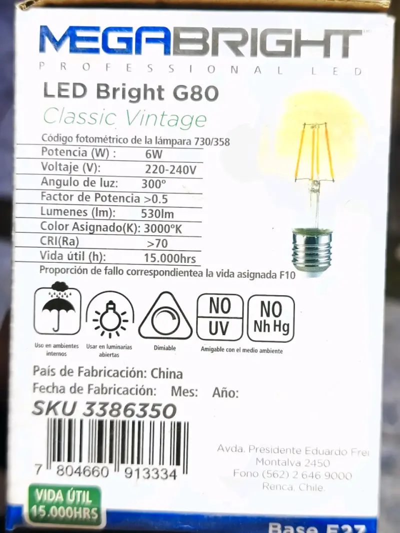 Pack de Lámparas LED Megabright A65 y G80 - 4