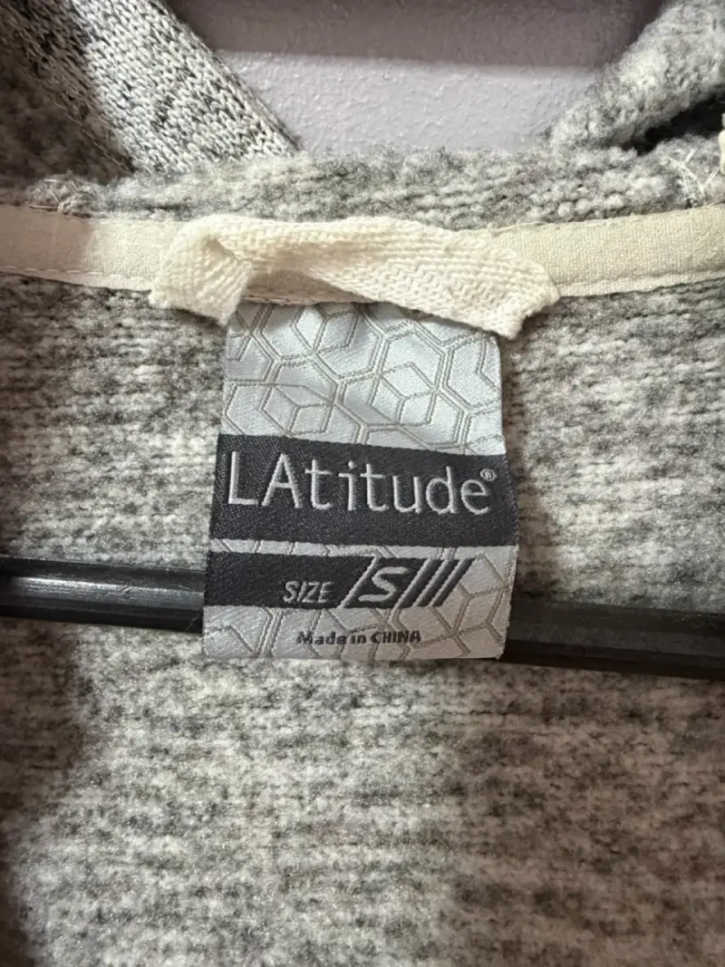 Chaqueta de lana gris con capucha - 4