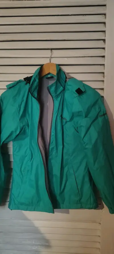 Chaqueta impermeable Columbia azul para mujer - miniatura 3