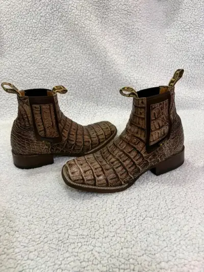 Botines de cuero estilo bulldog color tabaco - miniatura 4