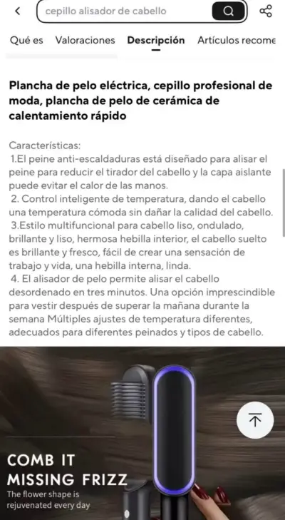 Cepillo alisador de cabello - miniatura 4