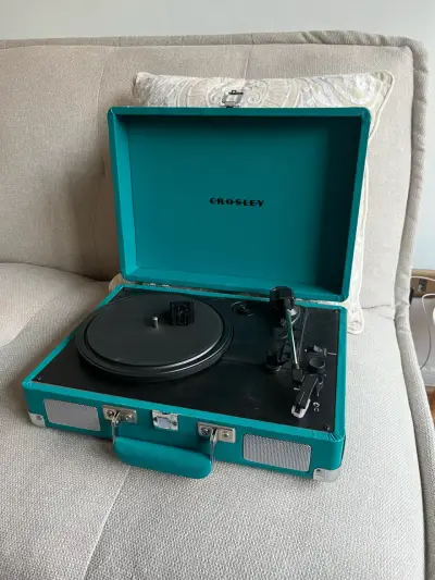 Tocadiscos portátil Crosley color turquesa - miniatura 1