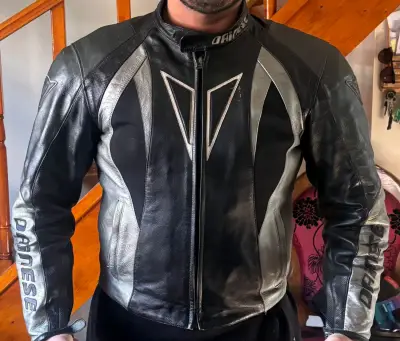 Chaqueta de cuero para motociclista Dainese - miniatura 1